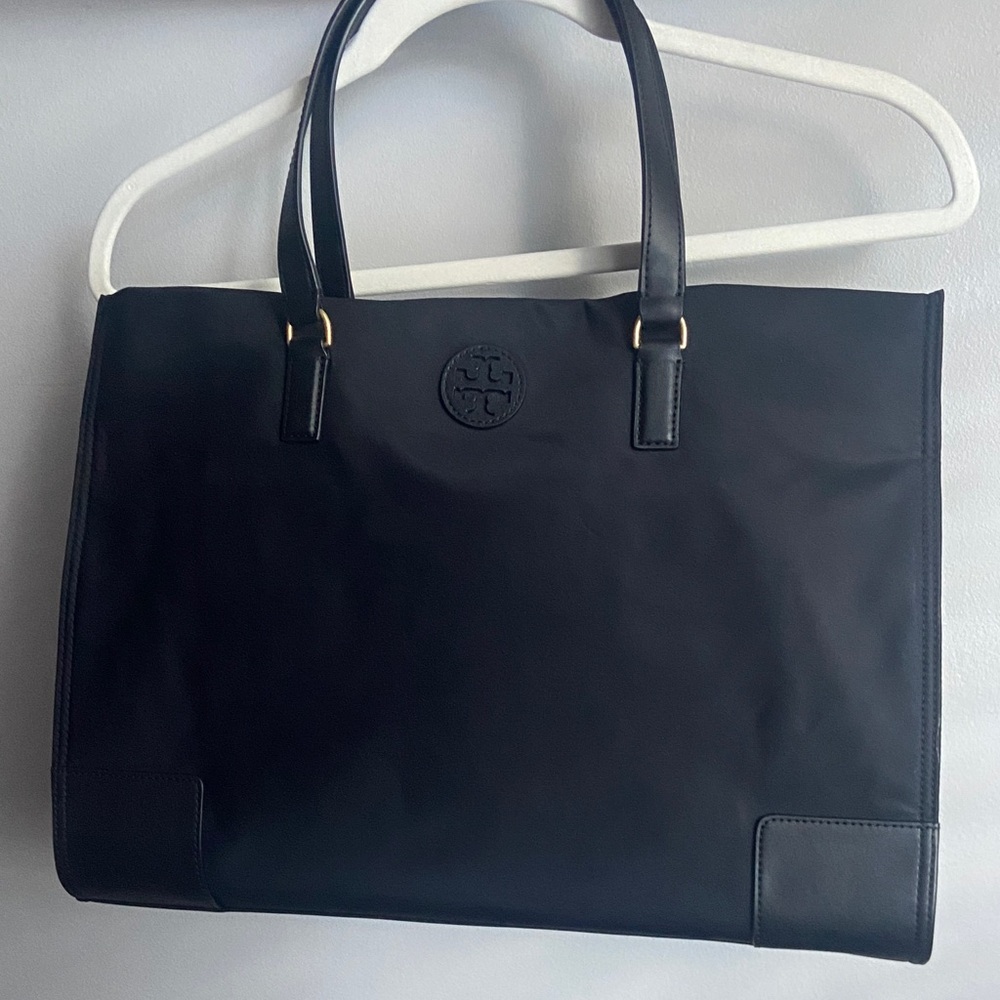 Tory Burch Black Leather Tote Bag